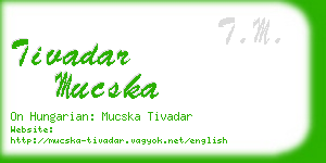 tivadar mucska business card